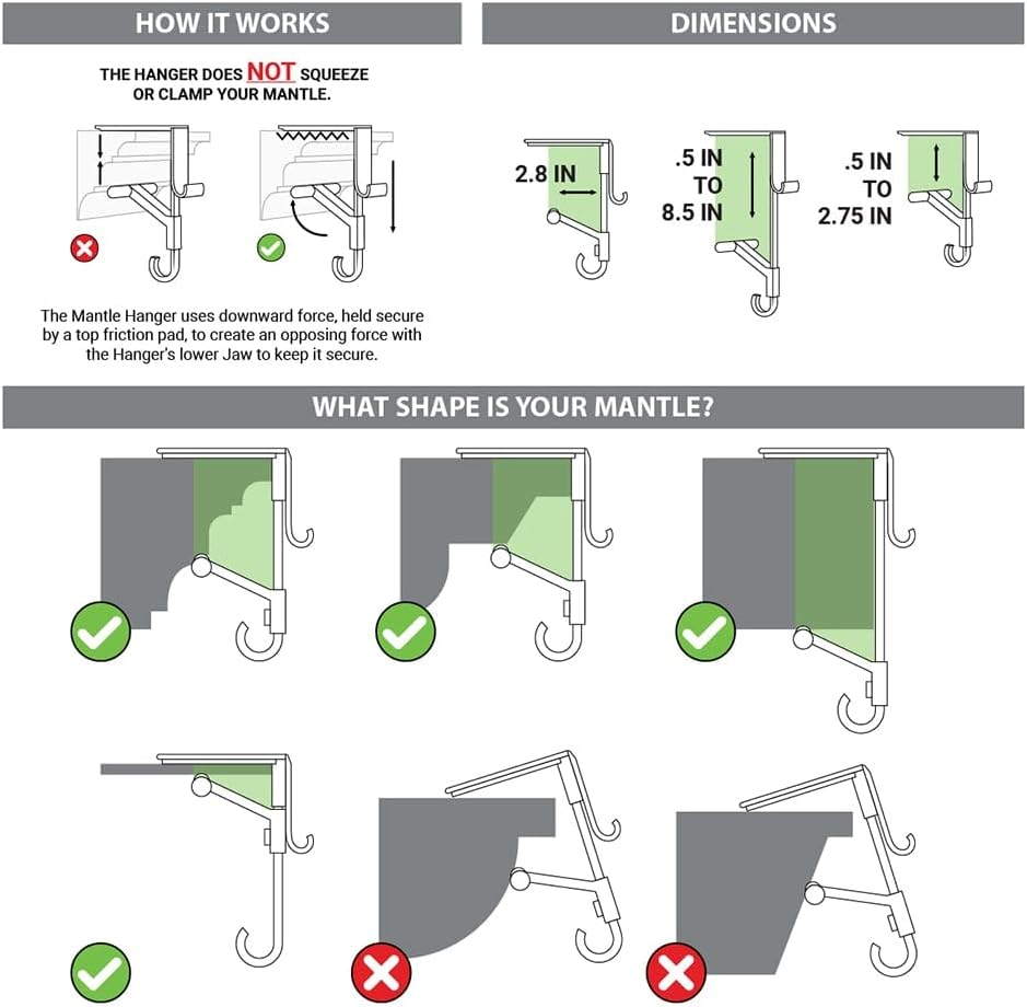 2024 Heavy Duty 2-In-1 Garland And Stocking Hangers