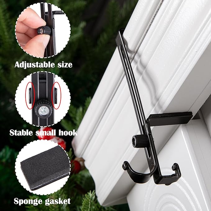 2024 Heavy Duty 2-In-1 Garland And Stocking Hangers
