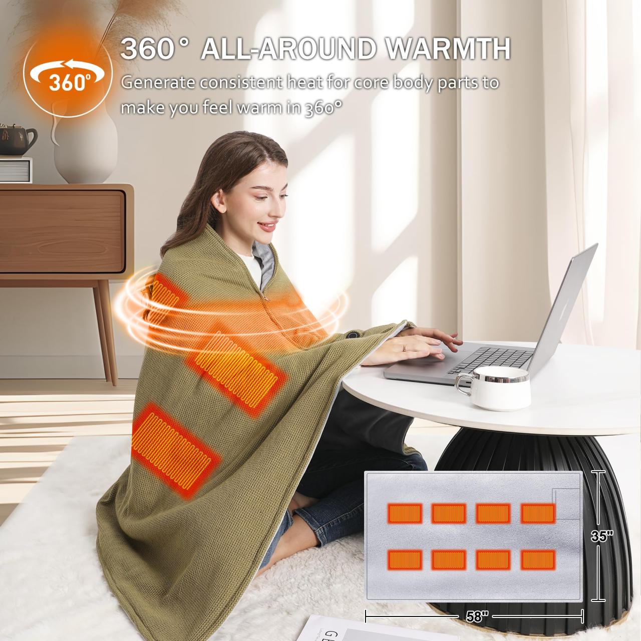 Best Winter Gifts – Portable Heated Shawl