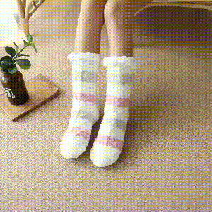 Stripes Ultra-thick Slipper Home Socks