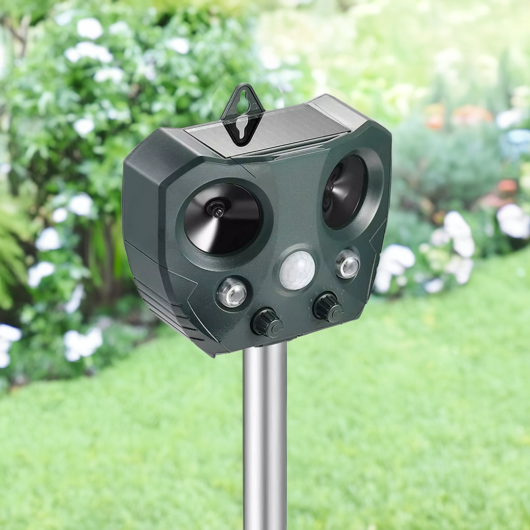 Solar Ultrasonic Bird Repeller – Motion Sensor Pest Deterrent for Yard, Porch & Trees