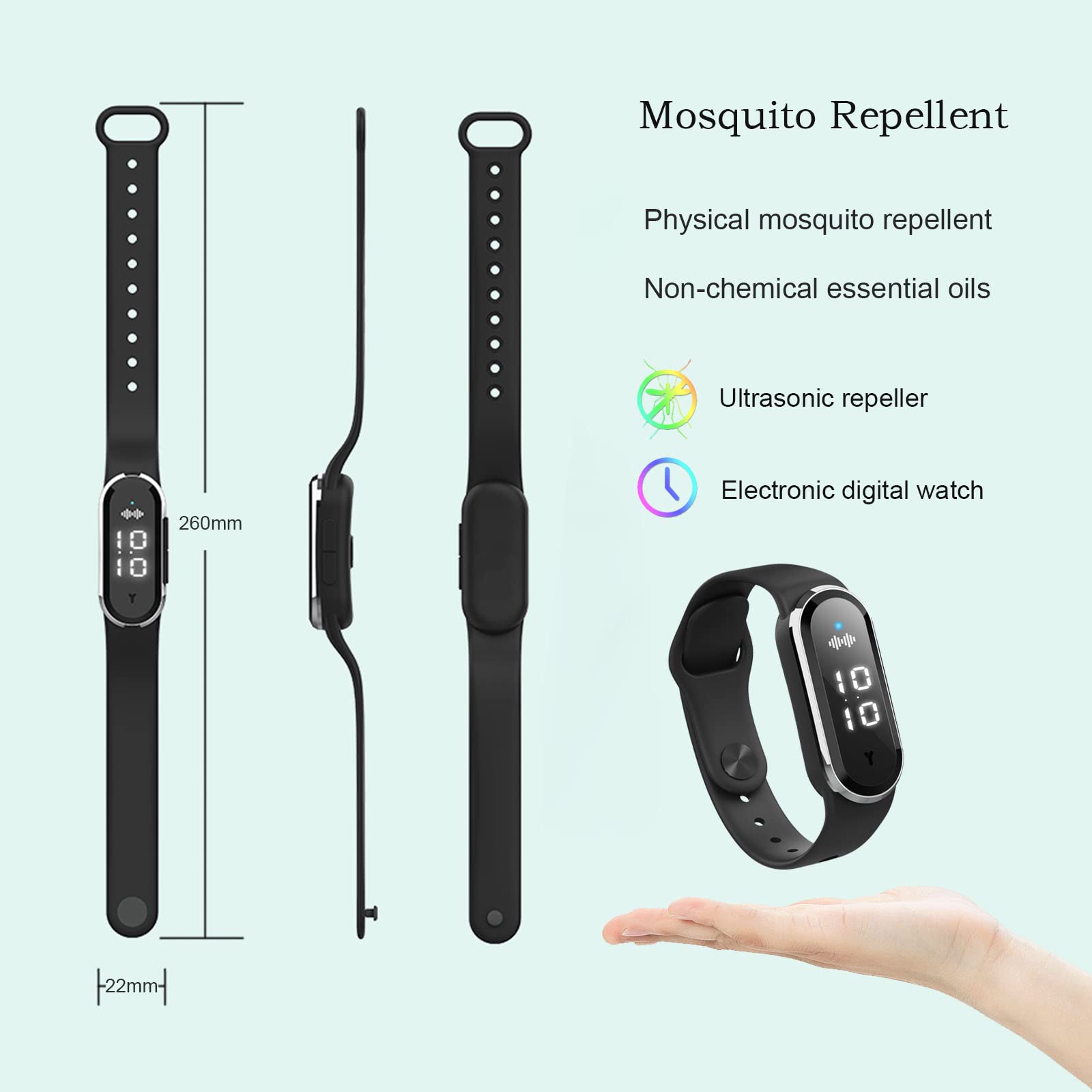 M21 Ultrasonic Anti Mosquitoes Wrist Band, Anti Static Electricity Smart Watch Clock M21 Ultrasonic Anti Mosquitoes Wrist Band, Anti Static Electricity Smart Watch Clock