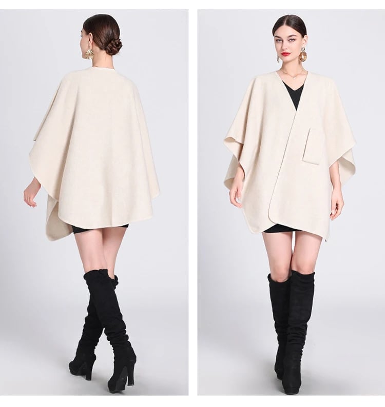 2025 NEW Women's Solid Color Cashmere Cape Shawl
