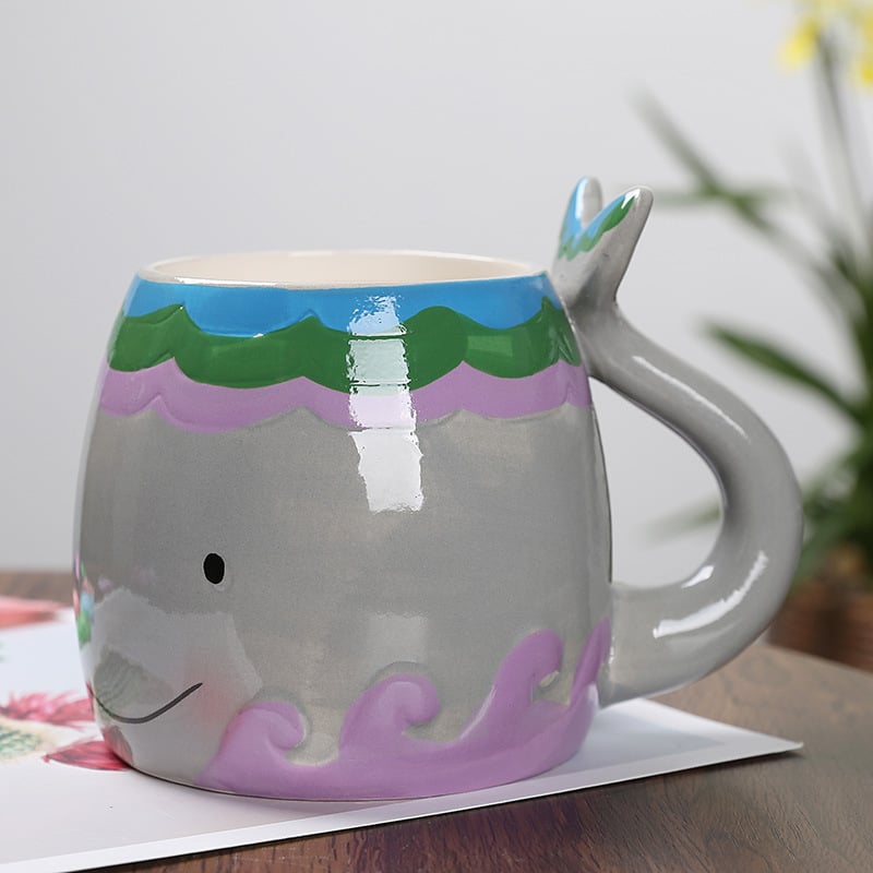 Animal Shaped Ceramic Cup with Handle
