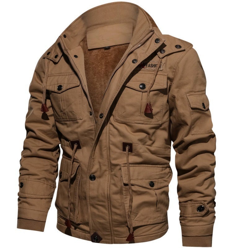 Men's Winter Drawstring Cotton Military Driver Jacket - Comfort and Style Combined