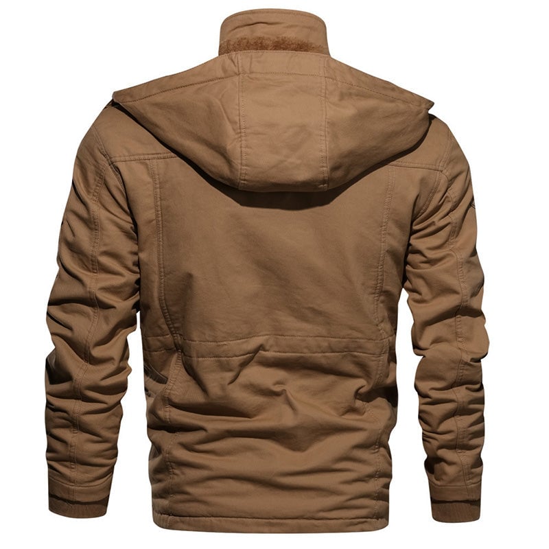 Men's Winter Drawstring Cotton Military Driver Jacket - Comfort and Style Combined